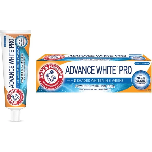 ARM HAMMER DİŞ MACUNU ADVANCE WHITE PRO 75 ML 3 TONA KADAR BEYAZLATICI ürün görseli 1