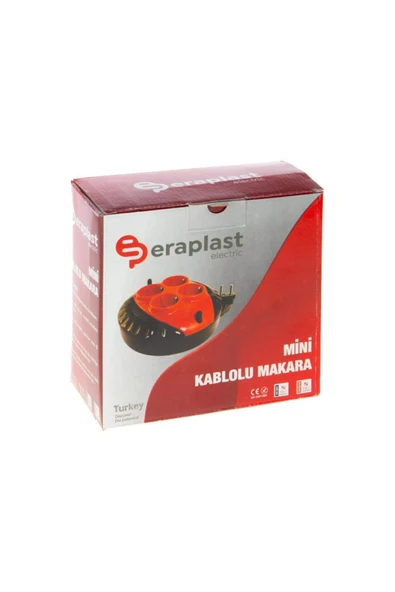 5 Metre 3x1.5 Cca Kablolu Mini Makara / Plastik Kasa - 4 Prizli ürün görseli 1