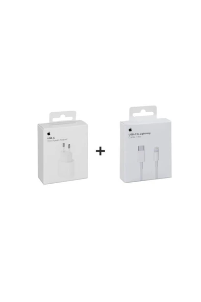 Iphone 11 12 Pro Uyumlu Yeni Nesil Hızlı 20 W Usb-c Şarj Adaptörü + Kablo (1m) ürün görseli 1