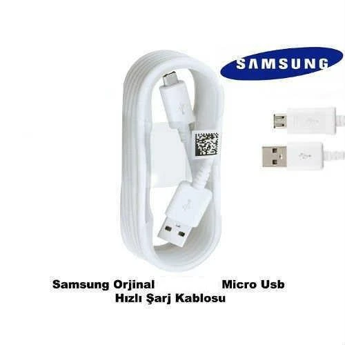 Samsung Micro Usb Şarj Veri Kablosu Beyaz - ECB-DU4EWEGSTD - Resim 2