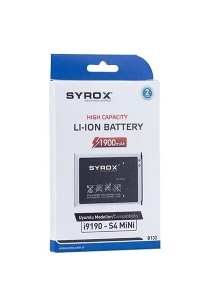 S4 Mini Samsung Uyumlu  Batarya Syx-b132 ürün görseli 1