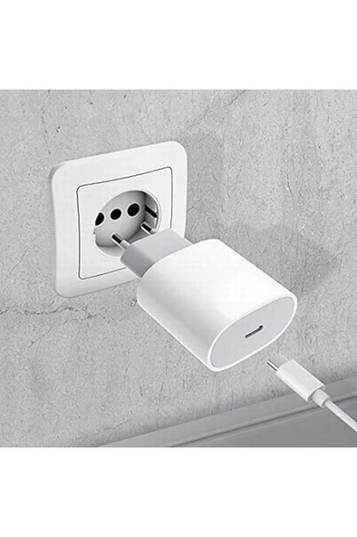 Apple Iphone Şarj Aleti Cihazı + Usb Kablosu + Kablo Koruyucu ürün görseli 1