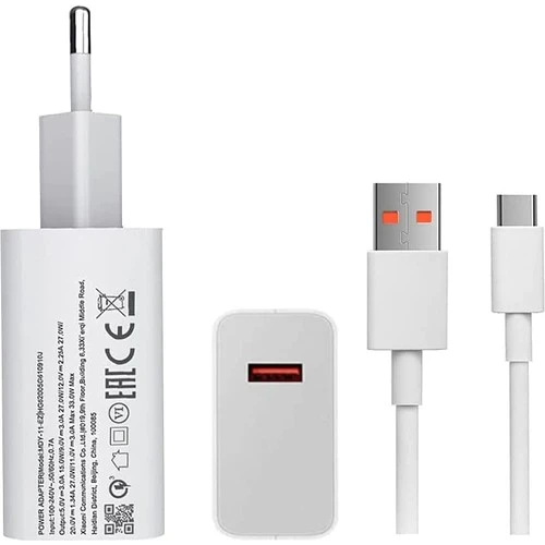 Mi Xiaomi Mi 10S Uyumlu 33W Turbo Şarj Aleti Seti Type C 3A Qualcomm 3.0 ürün görseli 1