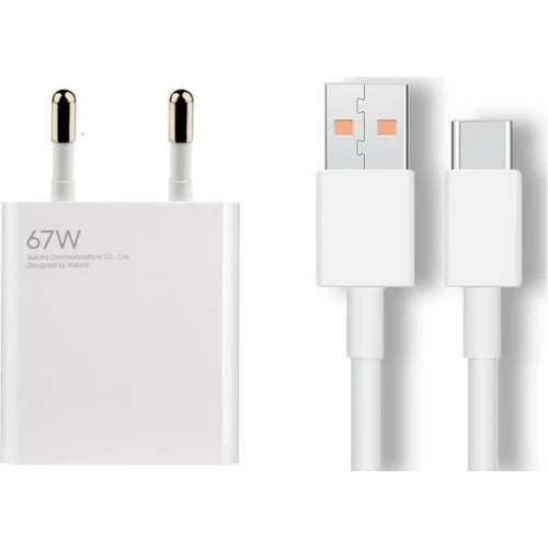Xiaomi Mi Mobil Uyumlu 67W Turbo Hızlı Şarj Aleti Adaptör+Kablo Set ürün görseli 1