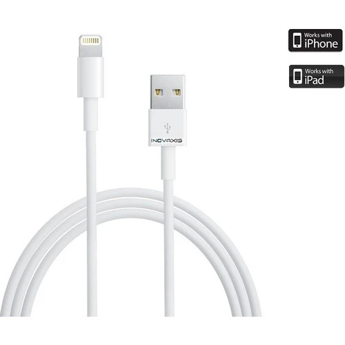 Inovaxis Güvenlik Etiketli Lightning Data ve Şarj Kablosu (iPhone Uyumlu 5s / 6s/ 7 / Plus / iPad) ürün görseli 1
