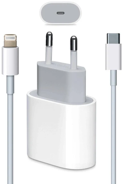 Iphone 11 11 Pro Max 12 12 Pro Uyumlu Hızlı Şarj Aleti Set 20w Adaptör Usb C Kablo 1metre ürün görseli 1