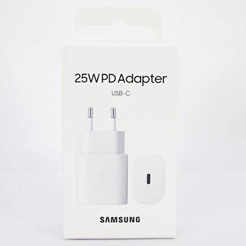 Samsung Galaxy Note 10 Lite Type-C Fast Şarj Adaptörü 25W Beyaz - Resim 4