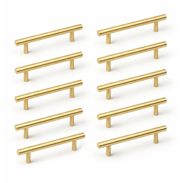 10 Adet Alteta (160 mm) Soft Altın Metal Mobilya Mutfak Dolap Çekmece Dolabı Kulbu Kulpu Kulpları ürün görseli 1