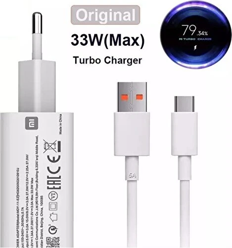 MI Xiaomi Poco X3 Type-C- 33W 4.0A Mdy-11-Ez Samsung Note 9-10 Şarj Aleti Cihazı Seti ürün görseli 1