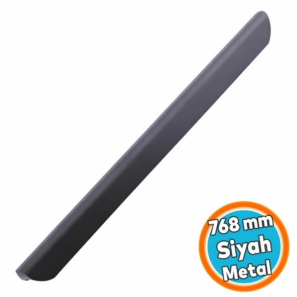Gardırop Kulpu 768 mm Siyah Metal Mutfak Vestiyer Banyo Mobilya Çekmece Dolap Kulpları Kulbu ürün görseli 1