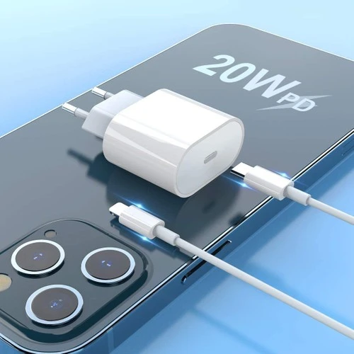 Paleon Apple iPhone 13/12/11 Için Hızlı Şarj Aleti Seti Usb-C 20W Adaptör + Usb-C Kablo. Apple iPhone 13/13 Pro/12/12 Pro/11/11 Pro/se/xs/xr/x/8/8 Plus/ipad ile Uyumlu ürün görseli 1