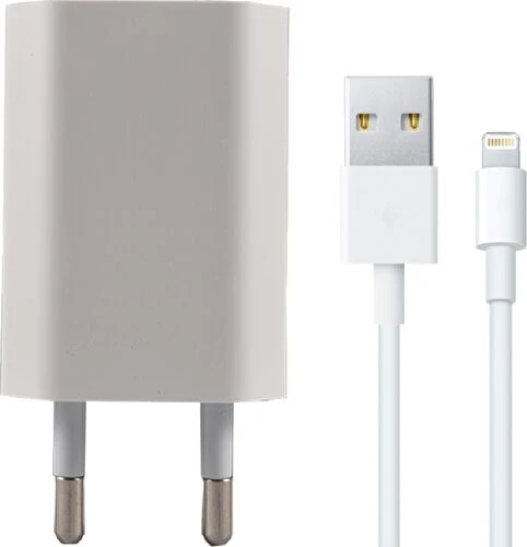 Powerstar Apple iPhone Uyumlu 5 6 7 8 Şarj Aleti Adaptör Lightning Kablo 1A Scı-02 ürün görseli 1