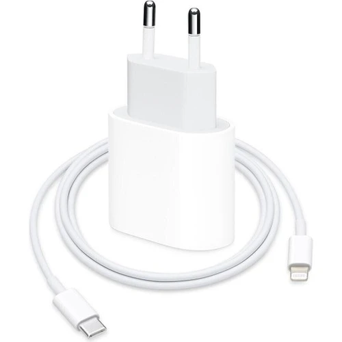 Iphone 20 Watt Hızlı Şarj Adaptörü + Type-C Lightning Kablo ürün görseli 1