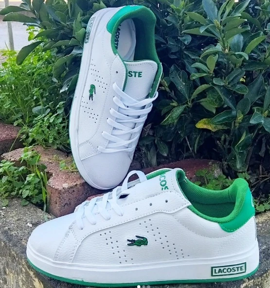 LACOSTE BEYAZ YEŞİL SNEAKERS ürün görseli 1