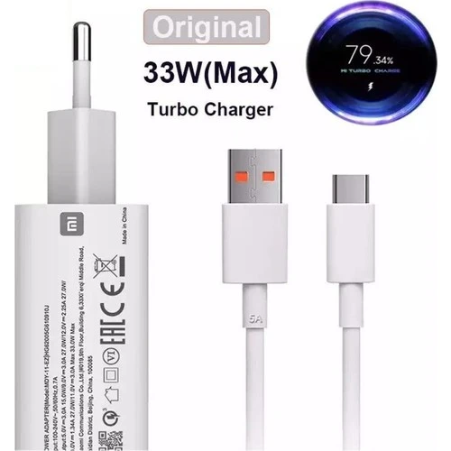 MI Xiaomi Note 10/10 Pro Turbo Uyumlu Şarj Aleti Mdy-11-Ez Type C 33W ürün görseli 1