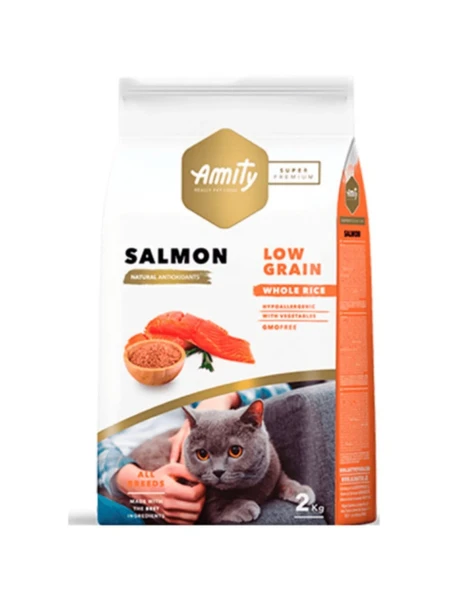 Amity Süper Premium Düşük Tahıllı Somon Balıklı Kedi Maması 2 Kg ürün görseli 1