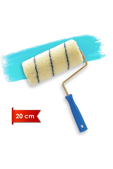 Süperlüks 1001 5cm Orta Çap 25 mm Tüylü İç Cephe Saplı Boya Rulosu 20 cm ürün görseli 1