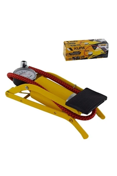 Ayaklı Saatli Metal Bisiklet Pompası - 53 Cm. Hortumlu ürün görseli 1