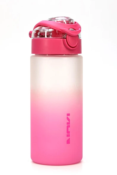 Su Matarası Tritan Geniş Ağız Su Şişesi Gradyan Spor Matarası Suluğu BPAsız 500 mL Pembe 0109 ürün görseli 1