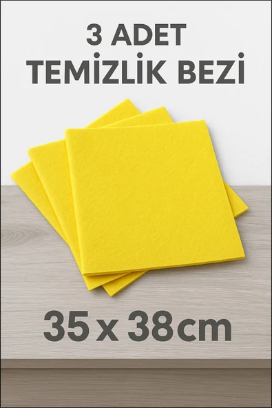 3 Adet Temizlik Bezi Premium Seri Süper Emici 35 X 38 Mutfak Bezi Kuru Islak Zemin Genel Temizlik ürün görseli 1