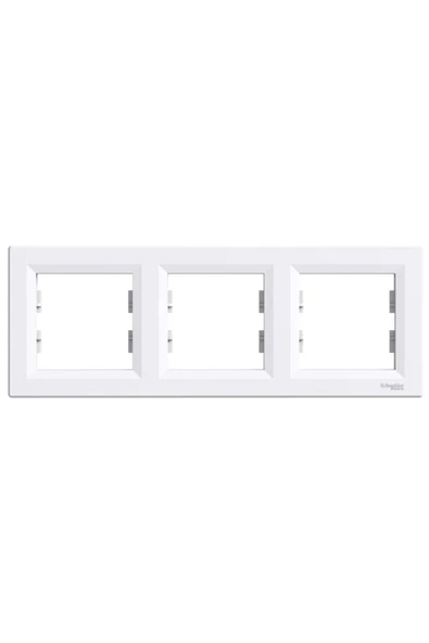 Schneider Eph5800321 Asfora Beyaz Üçlü Çerçeve Yatay ürün görseli 1