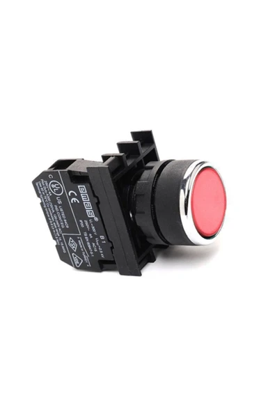 B200dk Kırmızı Kumanda Stop Butonu 22 mm 1nk Düz Yaylı ürün görseli 1