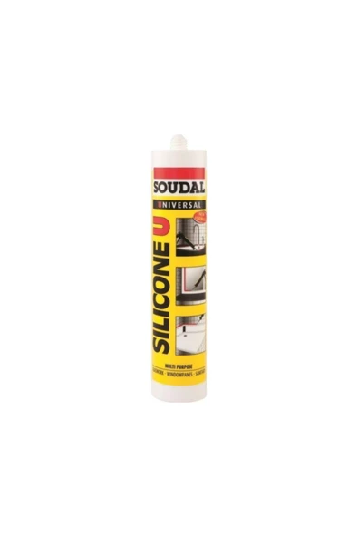 Silicone U Beyaz 280 gr Yüksek Kalite Silikon Bazlı Derz Dolgu Sıhhi Tesisat Mutfak Derz Cam ürün görseli 1