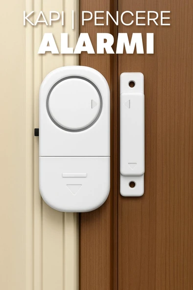 1 Adet Kablosuz Kapı Pencere Alarmı Pilli Uzun Ömürlü Hırsız Güvenlik Cihazı Alarm Sistemi ürün görseli 1