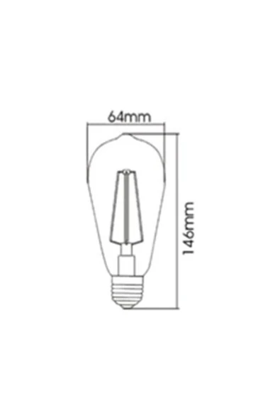 Rustik Led Ampül Flamanlı 6W=42W E27 - BB46-00620 - Resim 3