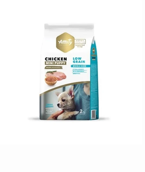 Amıty Süper Premium Low Düşük Tahıllı Tavuklu Mini Yavru Köpek Maması 2 Kg ürün görseli 1