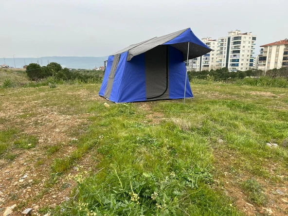 OBA ÇADIR - 1 Odalı Kamp Çadırı 4 Kişilik ( Kapı Sineklikli ) Mavi ürün görseli 1