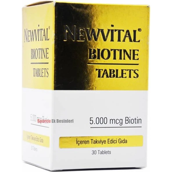 Newvital Biotine 5000 mcg 60 Tablet - Resim 2