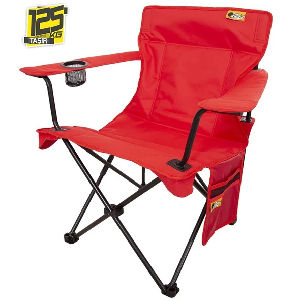 Funky Chairs V2 Lüks Kamp Sandalyesi Kırmızı ürün görseli 1