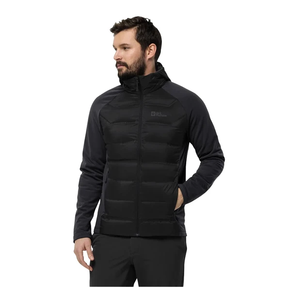 Jack Wolfskin Tasman Down Hybrid Erkek Mont Siyah ürün görseli 1