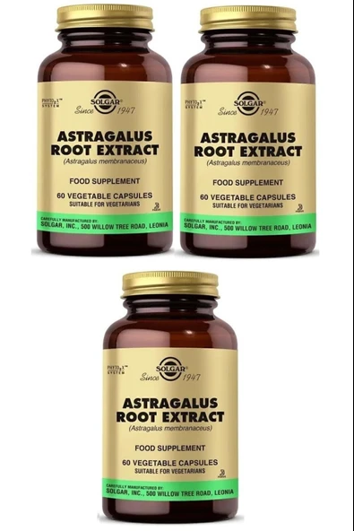 Solgar Astragalus Root Extract 60 Kapsül 3 Adet ürün görseli 1