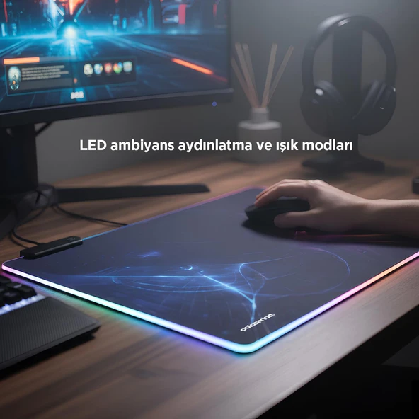 Polosmart PGM40 Işıklı Gaming Mousepad - Resim 3