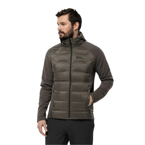 Jack Wolfskin Tasman Down Hybrid Erkek Mont Kahverengi ürün görseli 1