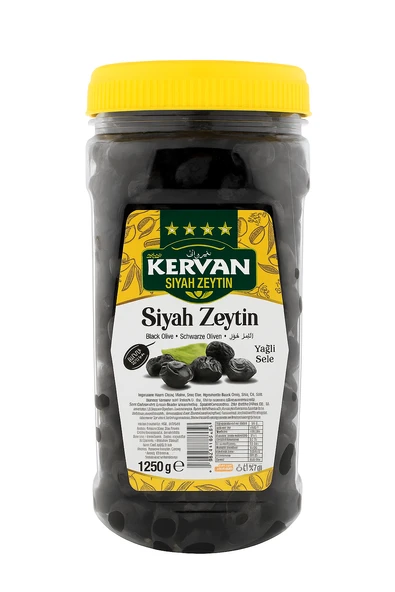 Kervan Siyah Zeytin 4 Yıldız Orta Kalibre 1.250 Gr ürün görseli 1
