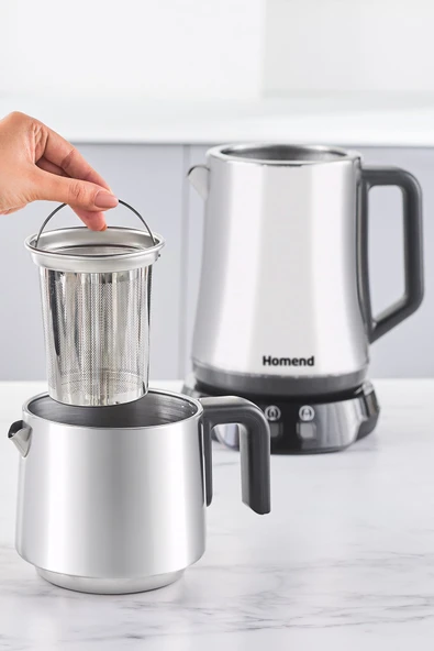 Royaltea Elegant 1776h Parlak Inox Çay Makinesi ürün görseli 1