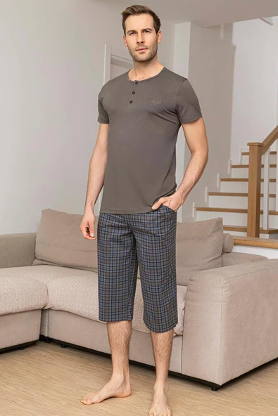 Aydoğan Erkek Civan Modal Bermuda Vizon Pijama Takım 0024 ürün görseli 1