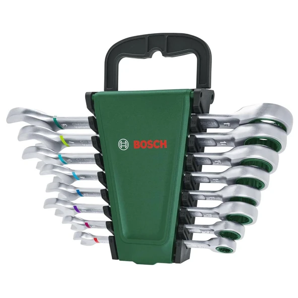 Bosch 1600A027PS 1/4" Cırcırlı 8 Parça Kombine Anahtar Seti ürün görseli 1
