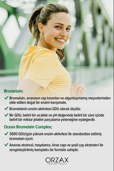 Ocean Bromelain Complex 60 Tablet - Resim 3