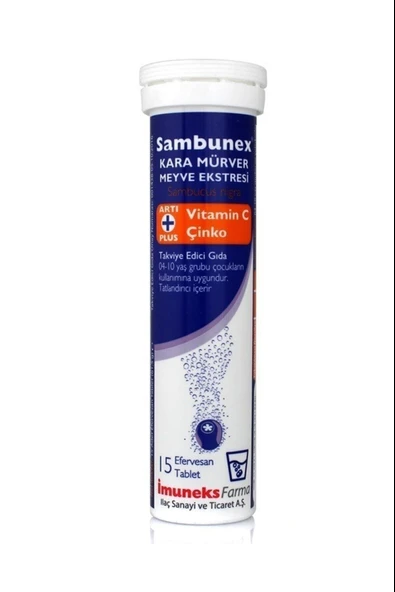 Sambunex Kara Mürver Meyve Ekstresi 20 Efervesan Tablet ürün görseli 1