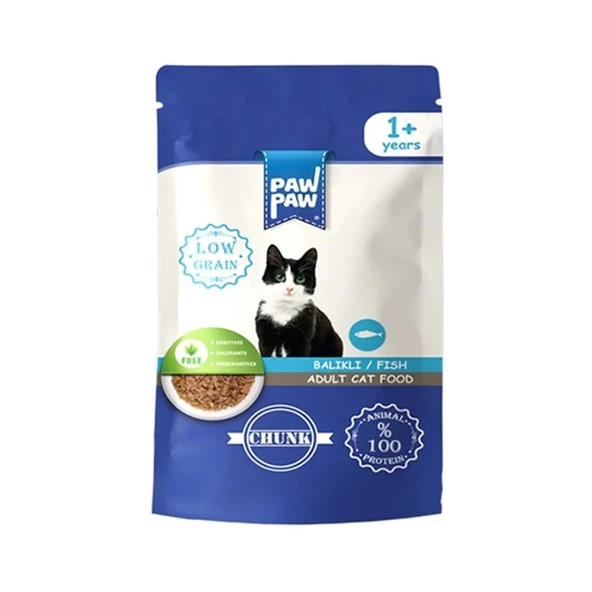 Paw Paw Kedi Yaş Maması Balıklı 85 Gr ürün görseli 1
