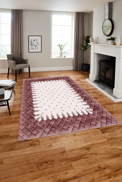 Napoli Home Baskılı Modern Geometrik Desenli Yıkanabilir Kaymaz Taban Yolluk Mutfak Salon Halısı ürün görseli 1