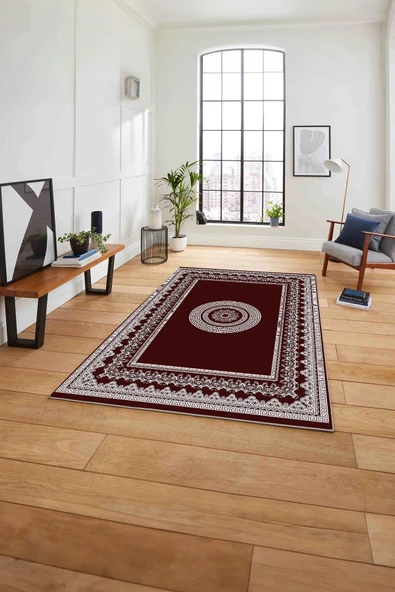 Napoli Home Çerçeveli Göbek Desenli Yıkanabilir Kaymaz Taban Yolluk Mutfak Salon Halısı ürün görseli 1