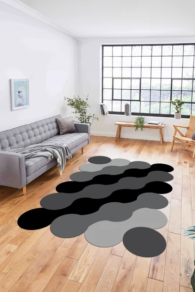 Napoli Home Dijital Baskılı Lazer Kesim Modern Yıkanabilir Kaymaz Taban Yolluk Mutfak Salon Halısı ürün görseli 1