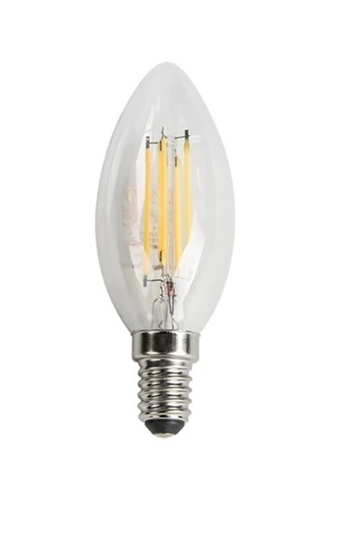 Cata Ct-4066 4w Flamanlı Şeffaf Buji Led Ampul 3200k Günışığı E14 ürün görseli 1