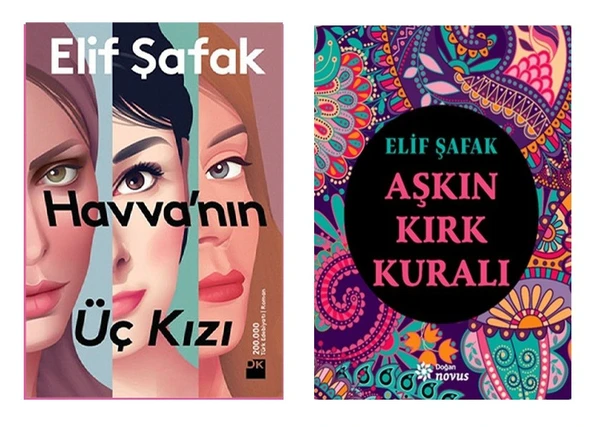 Elif Şafak Havvanın Üç Kızı  + Aşkın Kırk Kuralı 2 Kitap (Cep Boy) ürün görseli 1