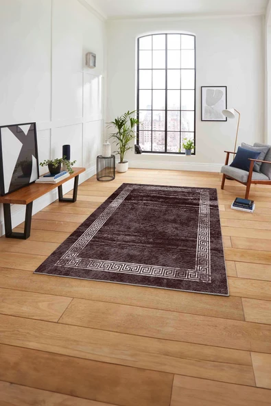 Napoli Home Çerçeveli Modern Baskılı Yıkanabilir Kaymaz Taban Yolluk Mutfak Salon Halısı ürün görseli 1